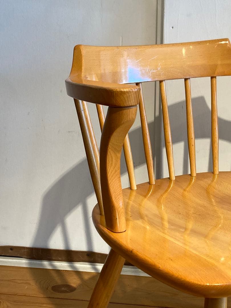 ①画像56枚 キツツキ ダイニングチェア ナチュラル 昭和56年 アーム コロニ