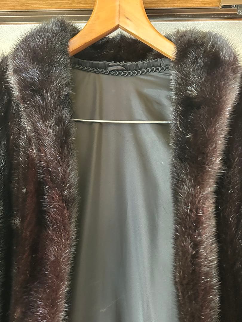 ミンクロングコートとシルバーフォックスマフラー