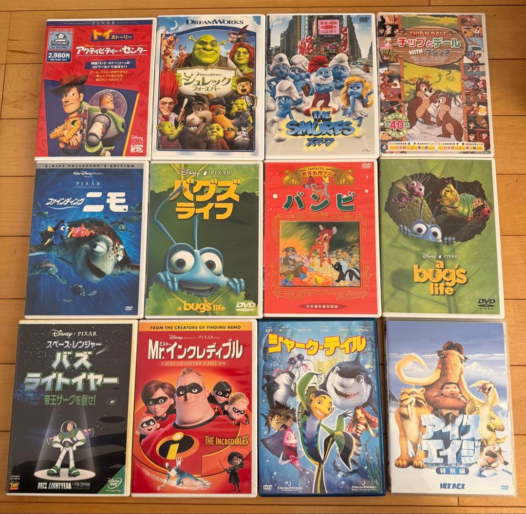 お子様向けDVD 沢山 93枚 ディズニーシリーズやドラえもん 他