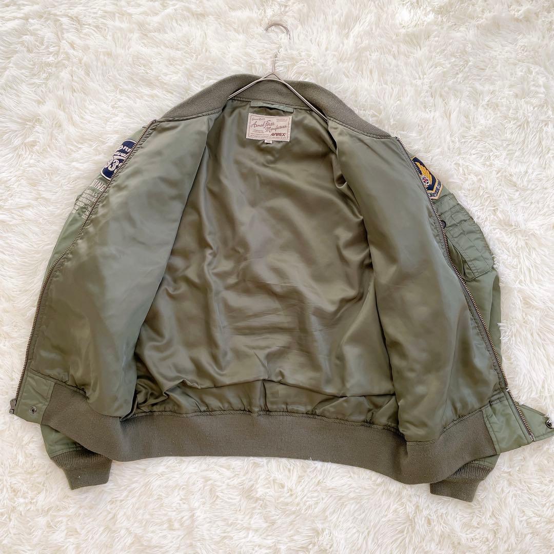 2XLサイズ✨AVIREX MA-1フライトジャケット タイガー刺繍 ブルゾン