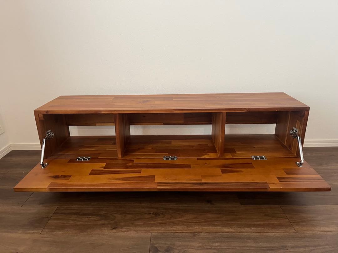 木製テレビ台 ナチュラルウッド 収納付き