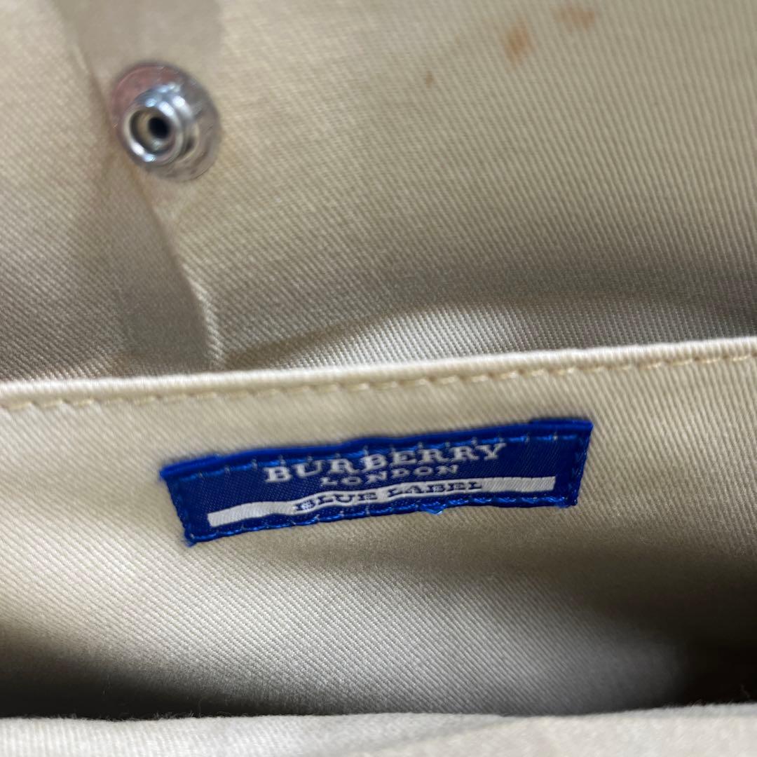 美品 BURBERRY バーバリー ノバチェック レザー ウール トートバッグ
