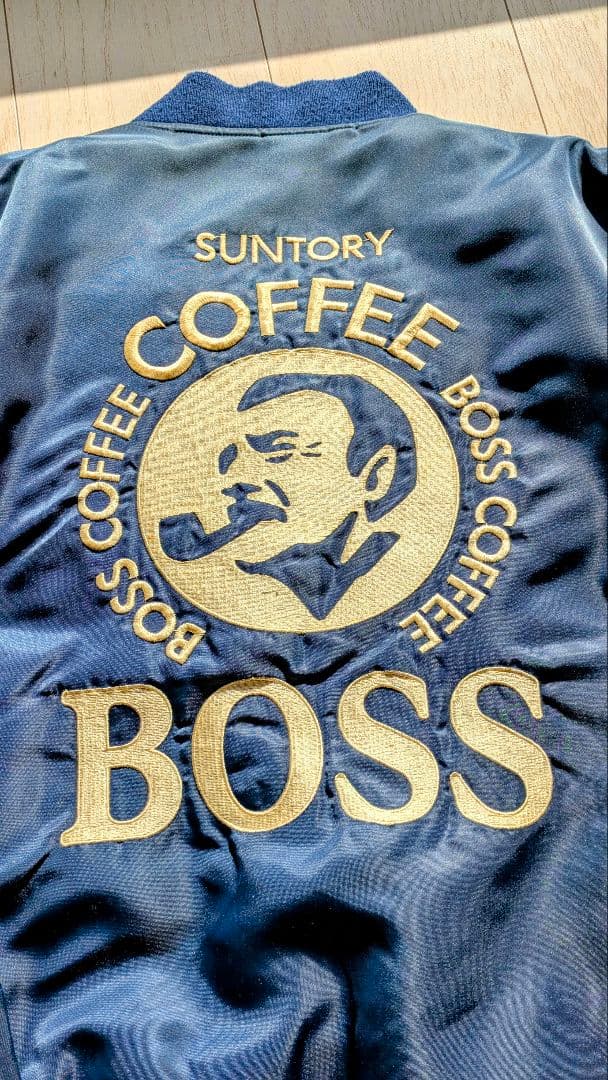 【12日迄年末年始値下中】サントリーボス BOSSジャン MA-1 希少刺繍