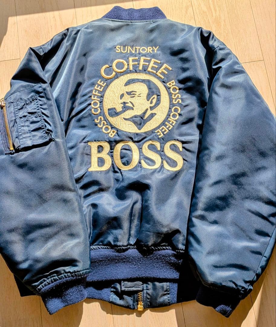 【12日迄年末年始値下中】サントリーボス BOSSジャン MA-1 希少刺繍