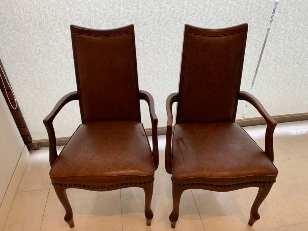 【引取限定】マルニ ベルサイユ ダイニングチェア アンティーク インテリア 2脚