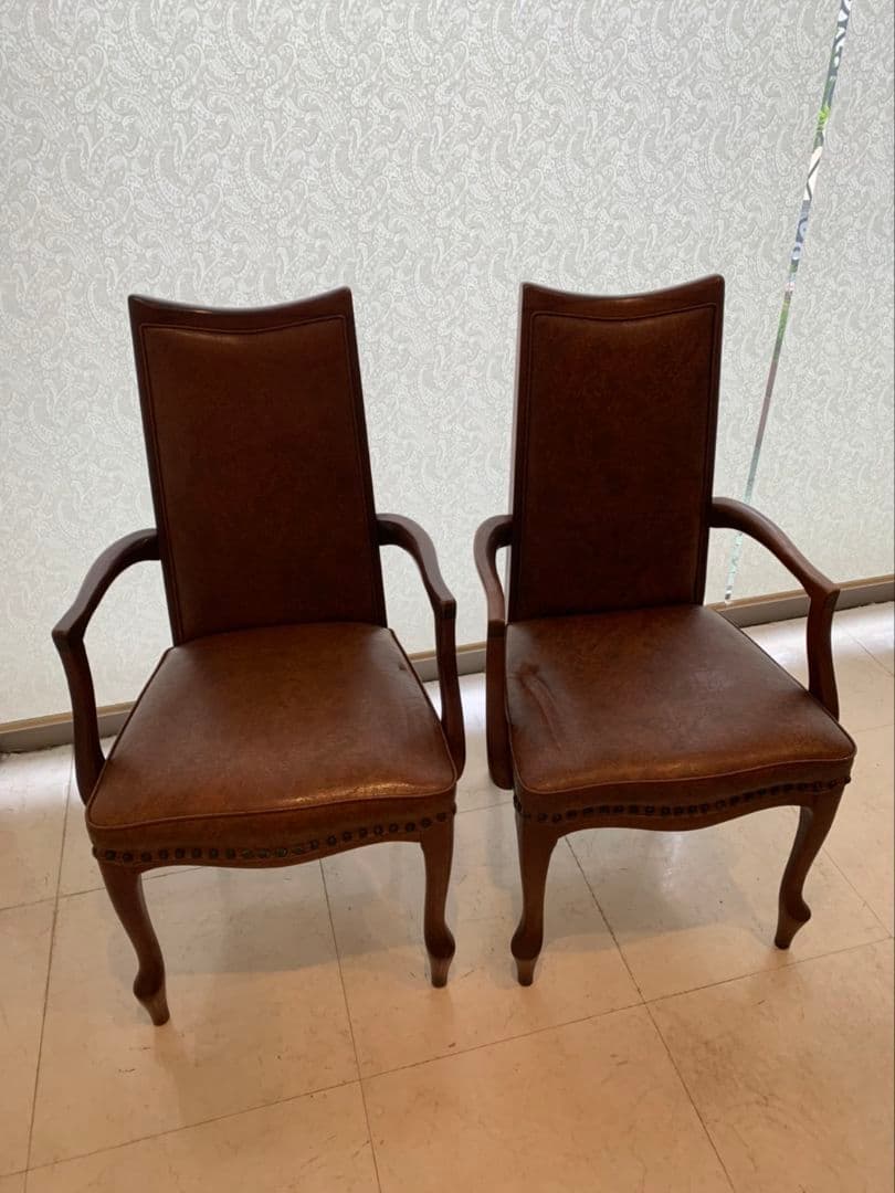 【引取限定】マルニ ベルサイユ ダイニングチェア アンティーク インテリア 2脚