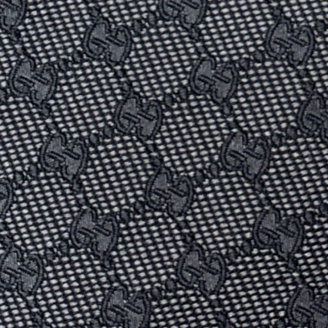 【未使用級】GUCCI グッチ　ネクタイ　高級シルク　ジャガード　GG柄