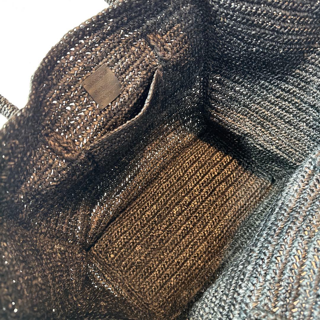 MAISON N.H PARIS ブラック トート　かごバッグ