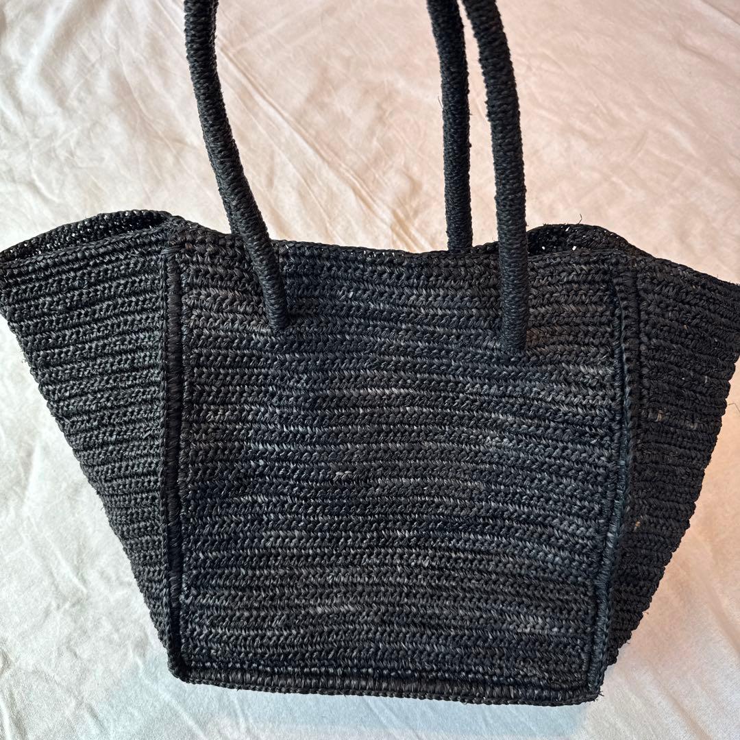 MAISON N.H PARIS ブラック トート　かごバッグ