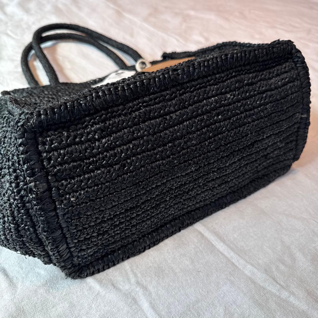 MAISON N.H PARIS ブラック トート　かごバッグ