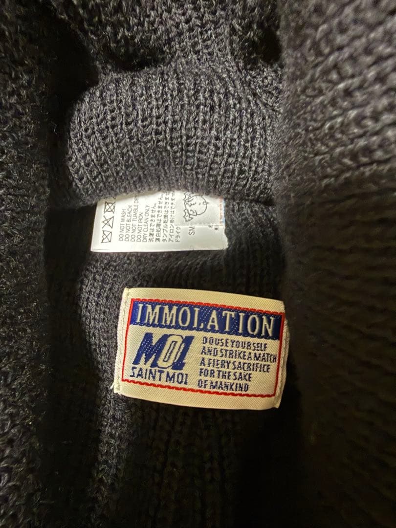 SAINT Mxxxxxx ブラック ニットキャップ