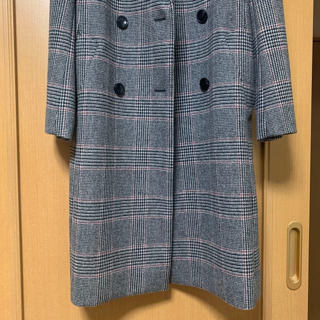 23区　チェック　ウール　 コート　38 スカート 付き
