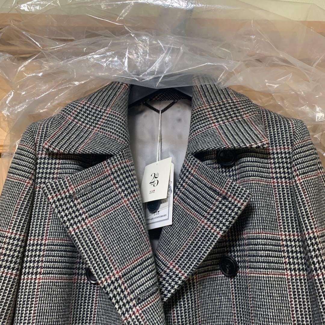 23区　チェック　ウール　 コート　38 スカート 付き