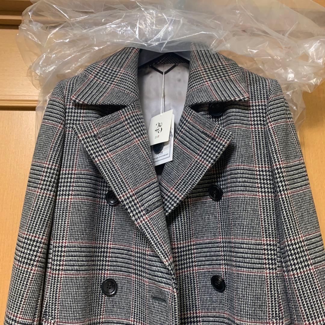 23区　チェック　ウール　 コート　38 スカート 付き