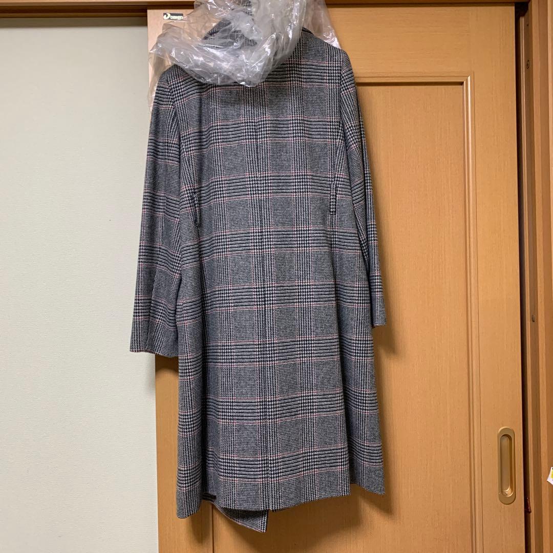 23区　チェック　ウール　 コート　38 スカート 付き