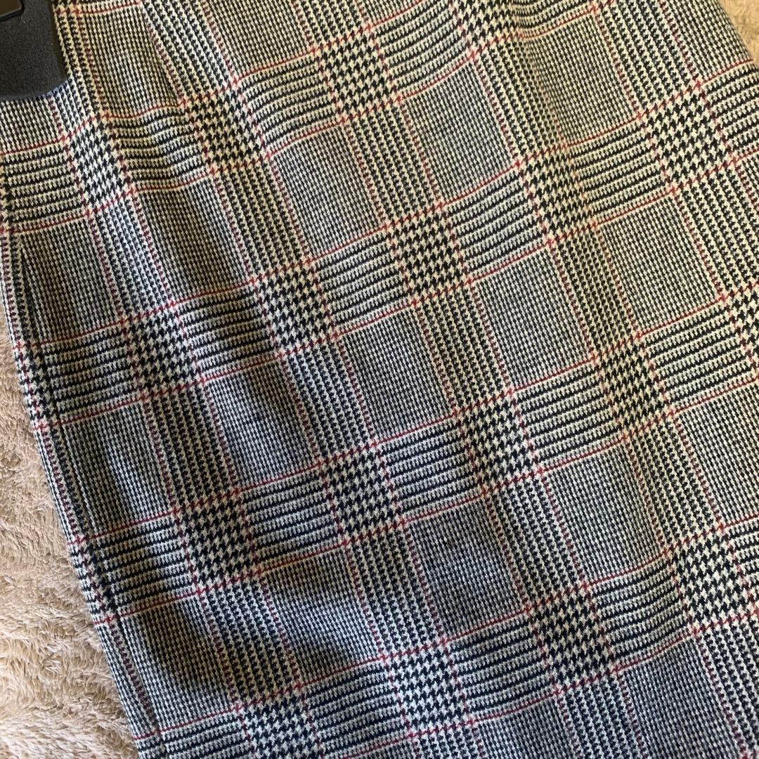 23区　チェック　ウール　 コート　38 スカート 付き