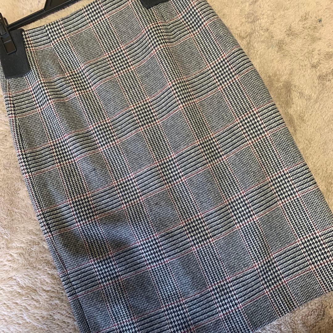 23区　チェック　ウール　 コート　38 スカート 付き
