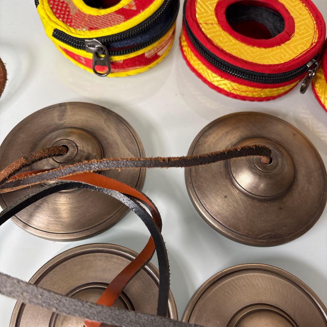 青銅　ヒーリング　ティンシャ 6点セット｜無地／彫刻／プレミアム光面｜ケース4つ