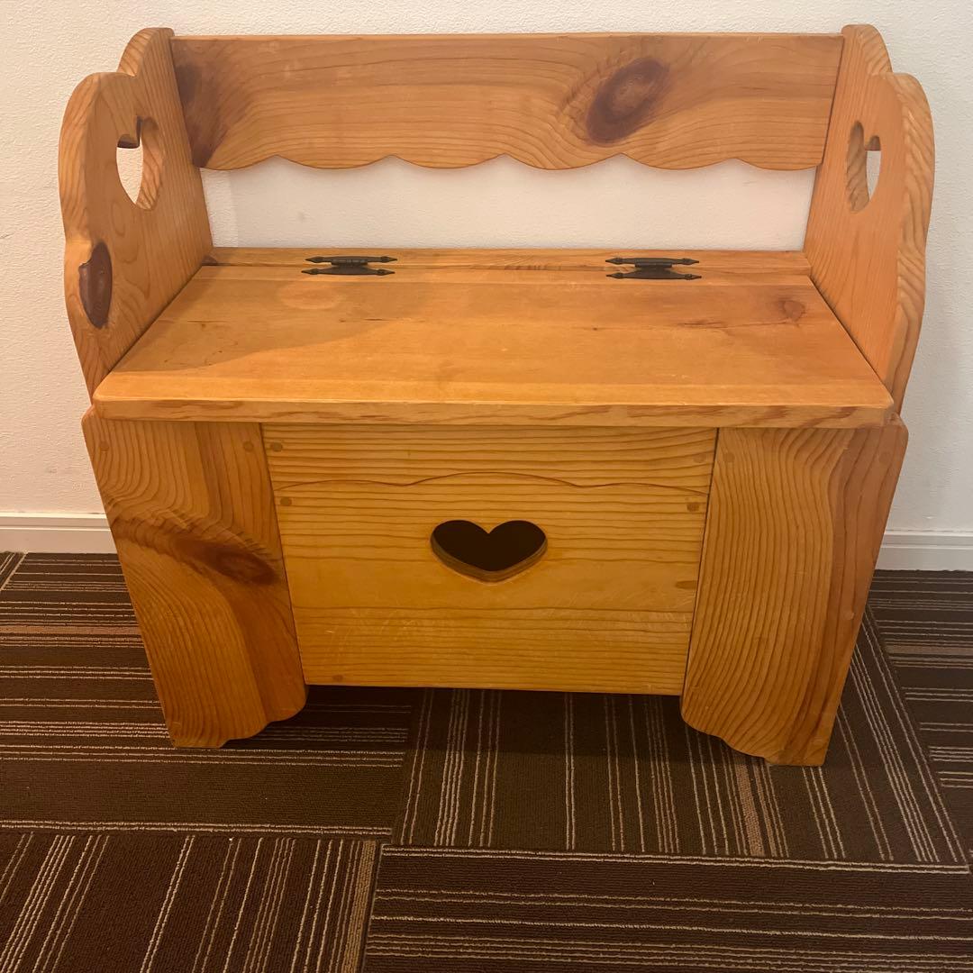 カントリー　カントリー調　ハート　ベンチ　収納ベンチ　収納　カントリー家具