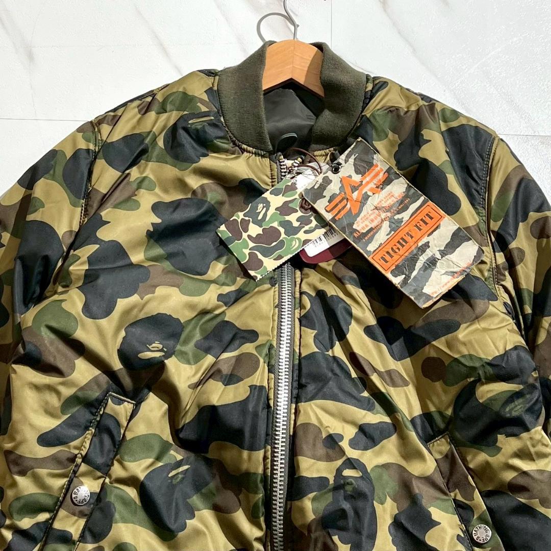 未使用　NIGO期　エイプ　BAPE×Alpha　MA-1　リバーシブル　カモ柄