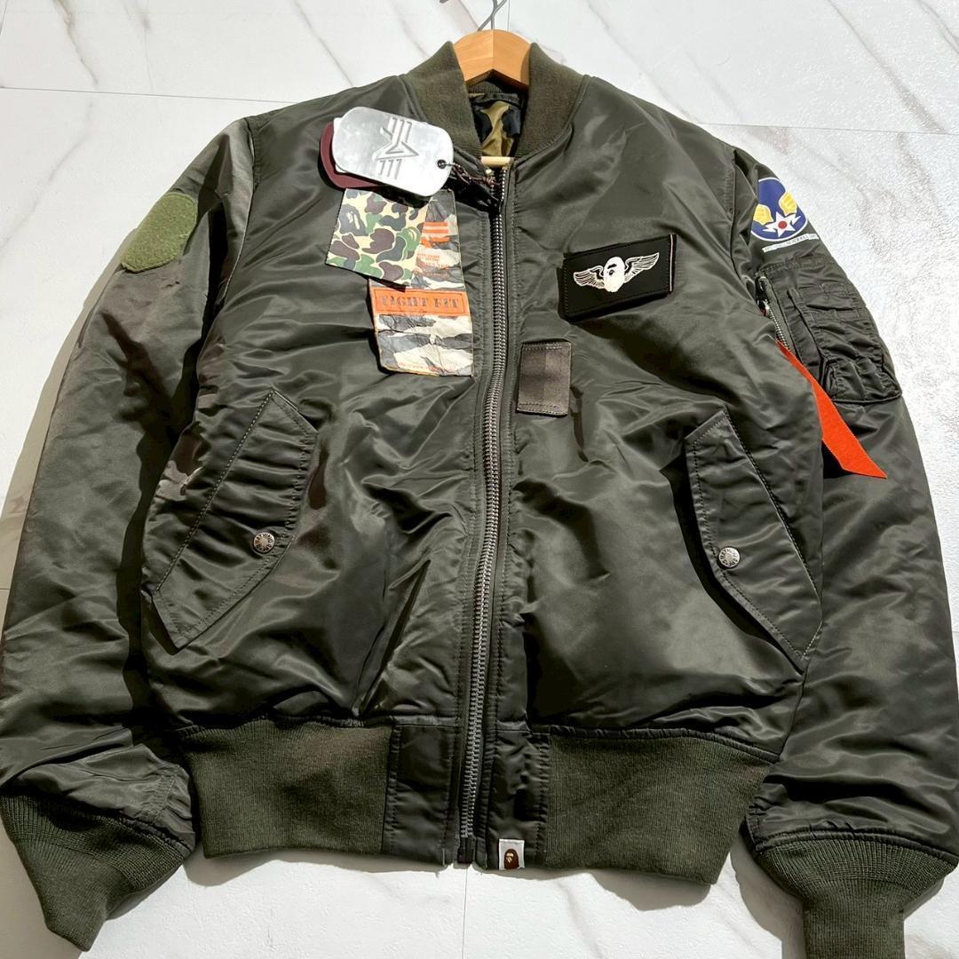 未使用　NIGO期　エイプ　BAPE×Alpha　MA-1　リバーシブル　カモ柄