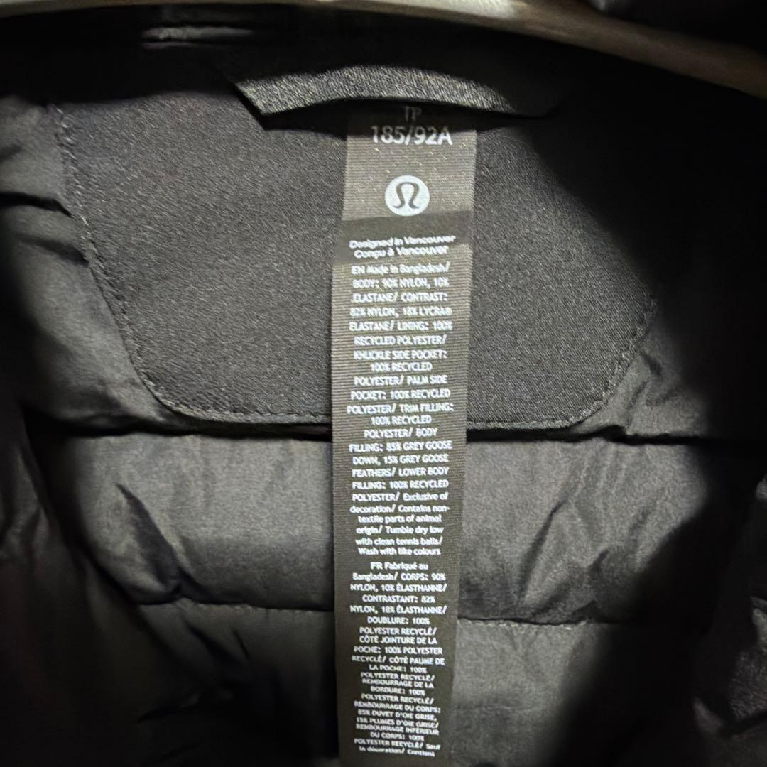 Lululemon ブラック ダウンベスト XS