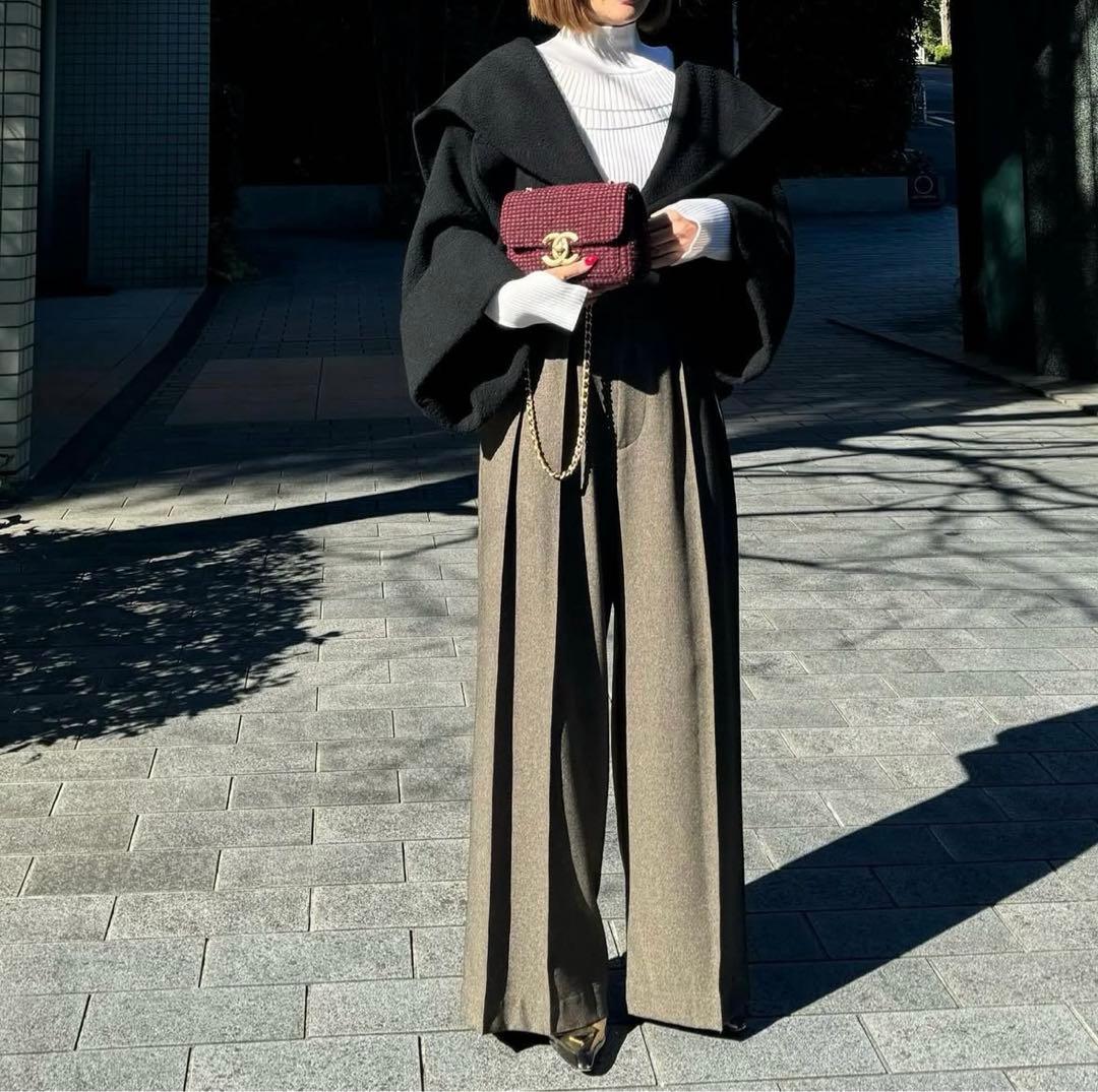 ビックカラーショートコート Josette ネップツイード