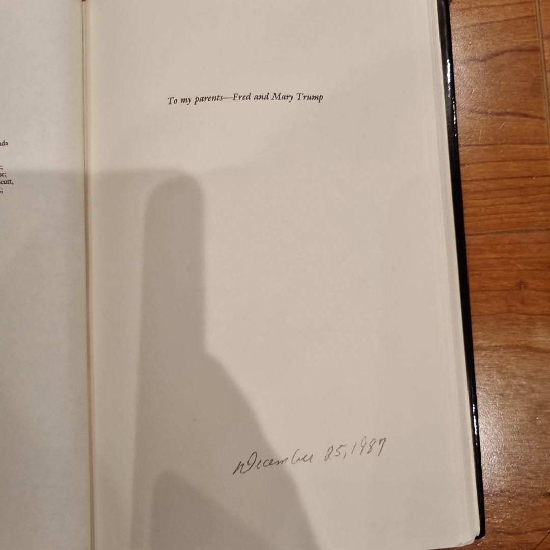 【珍しい1987年初版 美品】トランプ大統領『The art of deal』