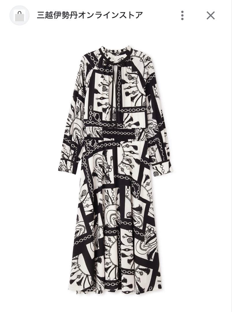 PINKY & DIANNE コントラストプリントワンピース36