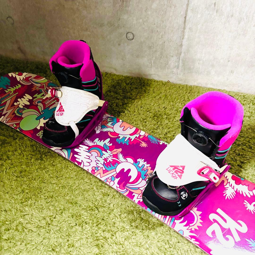 【♡可愛い】 K2 LILKANDI キッズ スノーボード セット 120