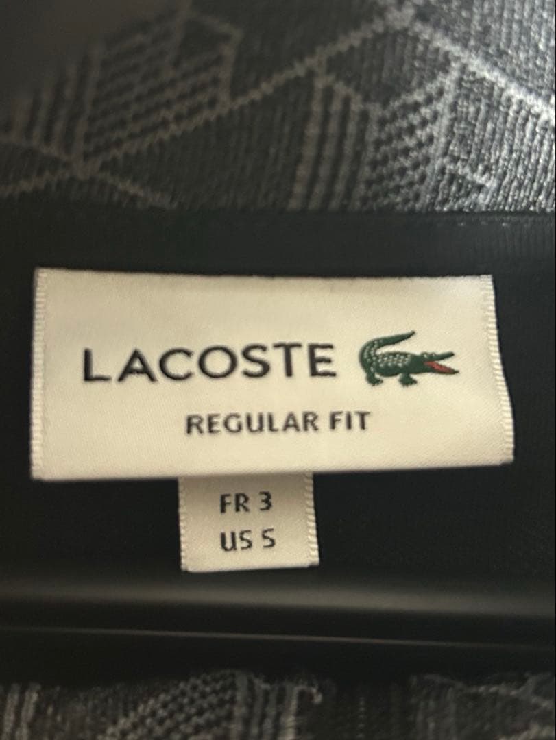 【激レア品】LACOSTE モノグラムトラックジャケット　S ブラック　3