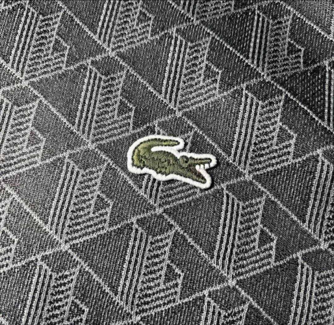 【激レア品】LACOSTE モノグラムトラックジャケット　S ブラック　3