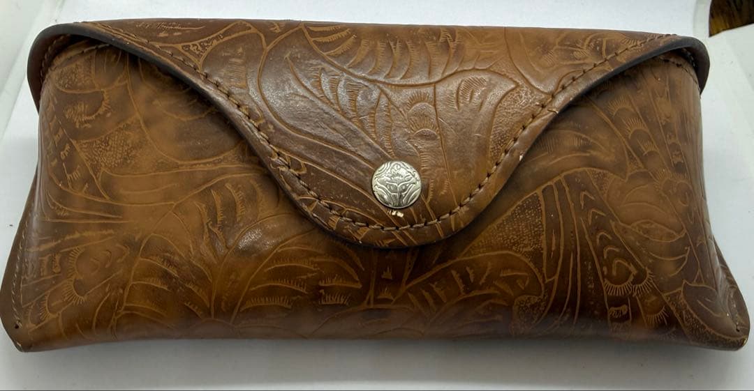 【ヴィンテージ】イタリア製ラルフローレン　革巻き　ティアドロップ　サングラス