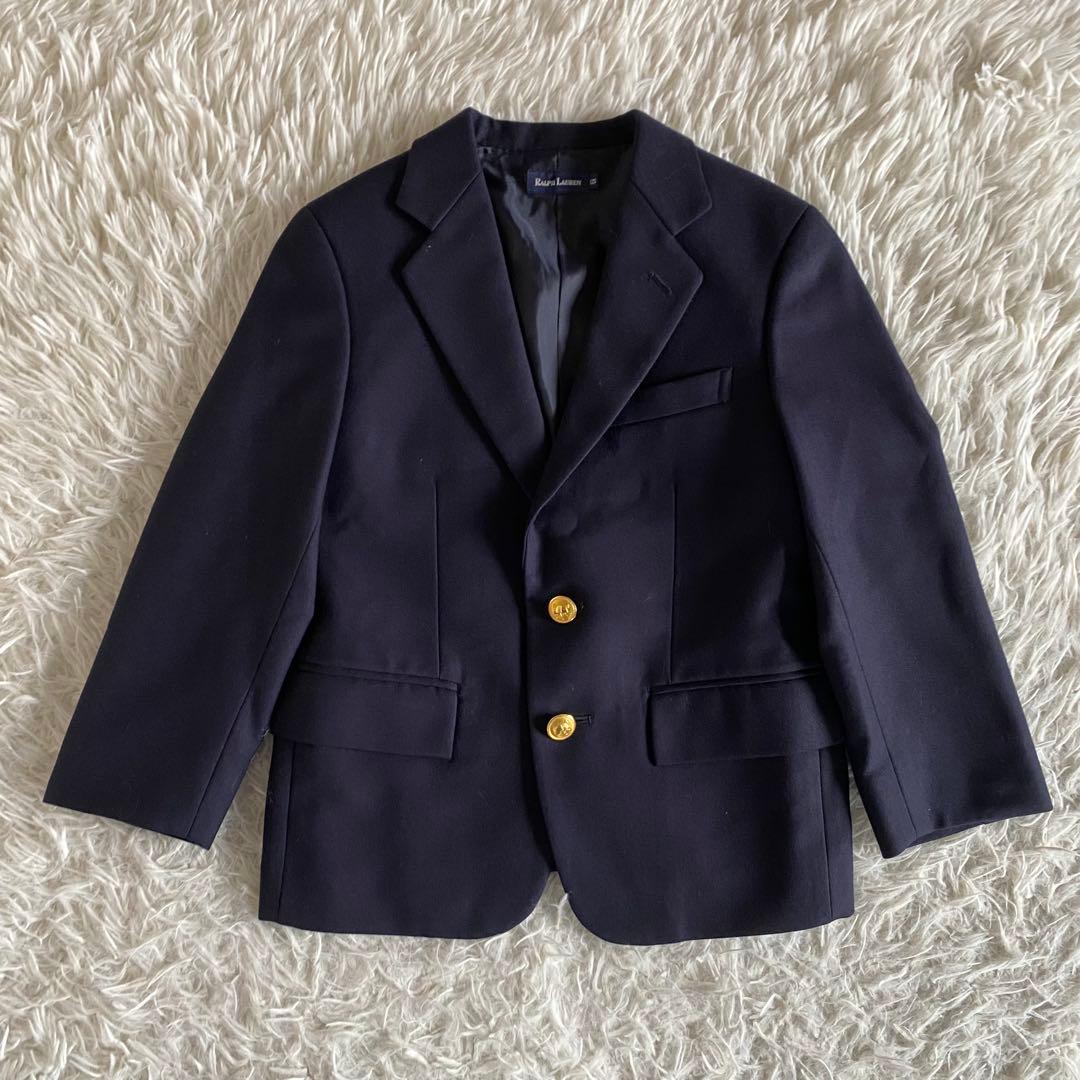 【美品】ラルフローレン　フォーマル4点セット　紺×ブラックウォッチ　120cm