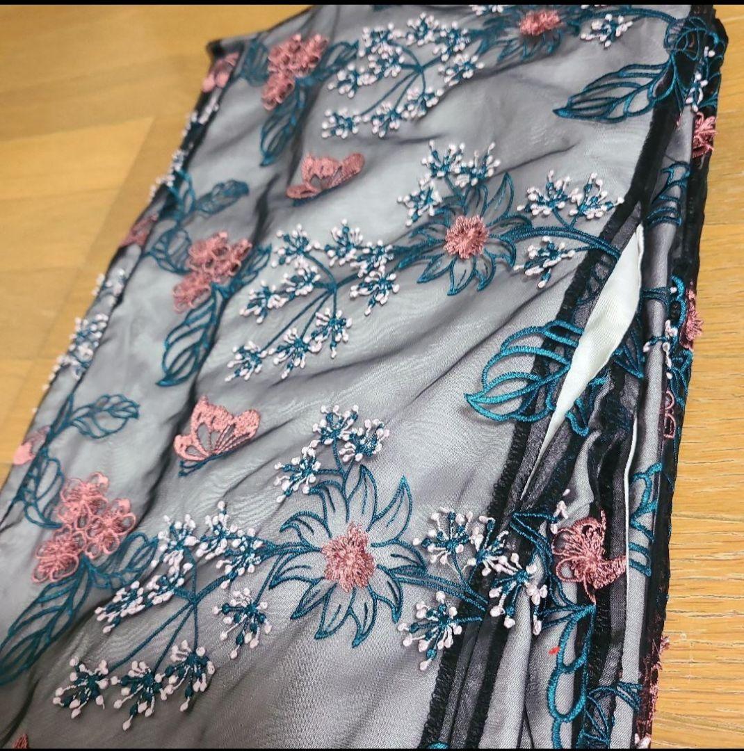 お値下げ！agris着物　刺繍　レース オーガンジー　洗える着物　レース着物