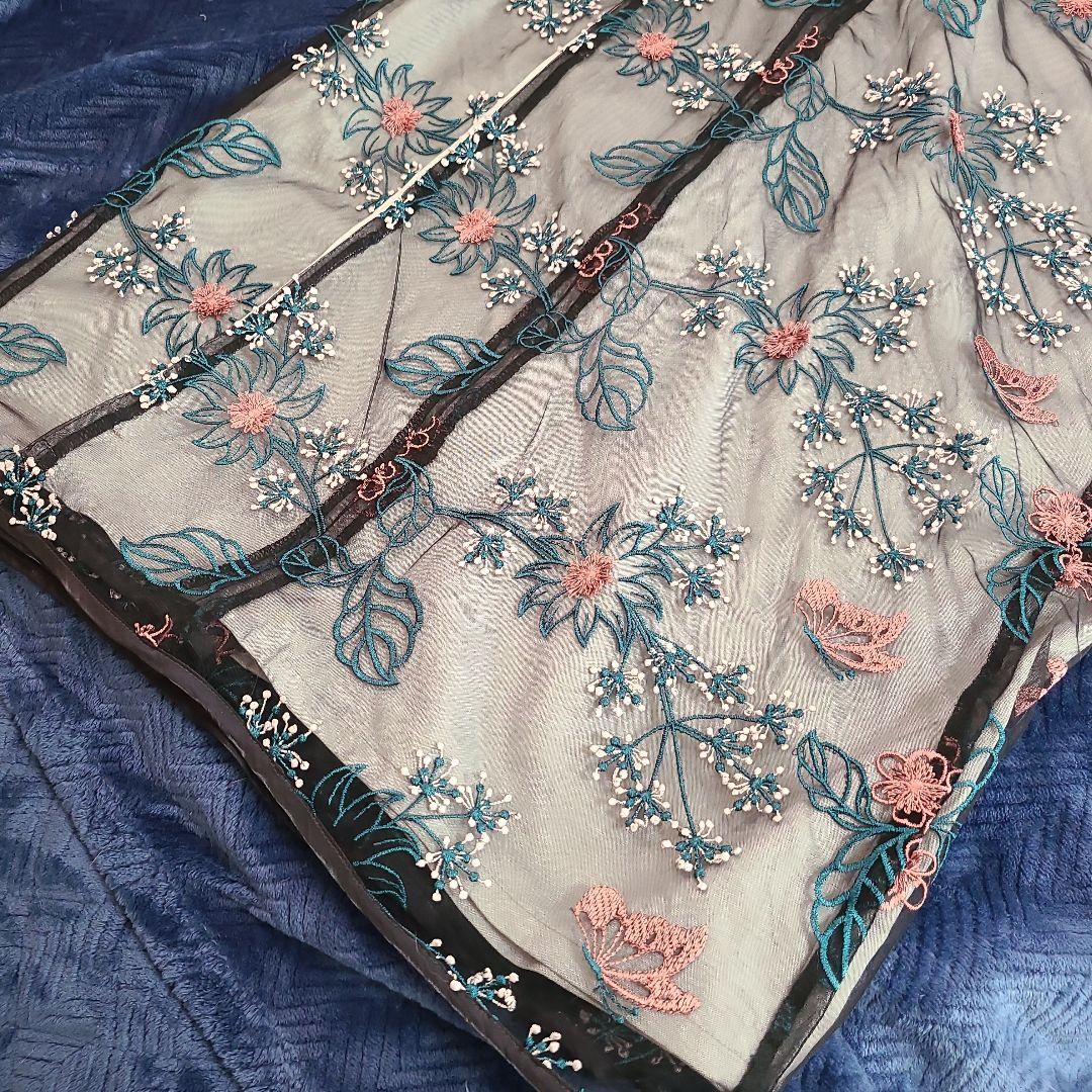 お値下げ！agris着物　刺繍　レース オーガンジー　洗える着物　レース着物