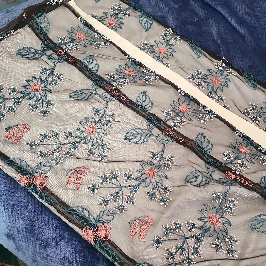 お値下げ！agris着物　刺繍　レース オーガンジー　洗える着物　レース着物