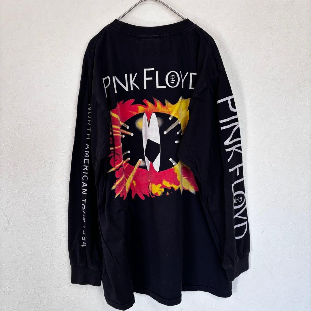 USA製 90s 古着 PINKFLOYD ロンT L ブラック コピーライト