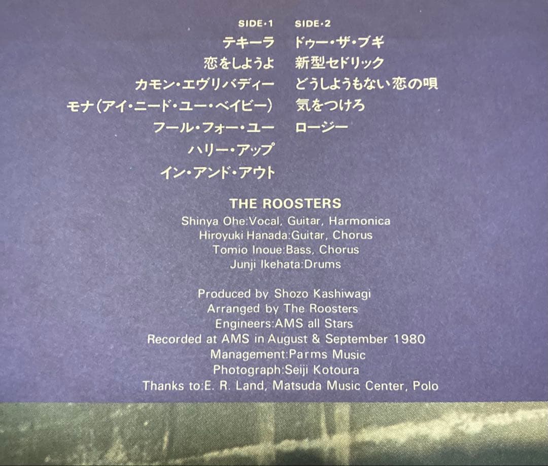 《レア！ 》初回1980年盤 オリジナル見本盤 THE ROOSTERS 名盤！