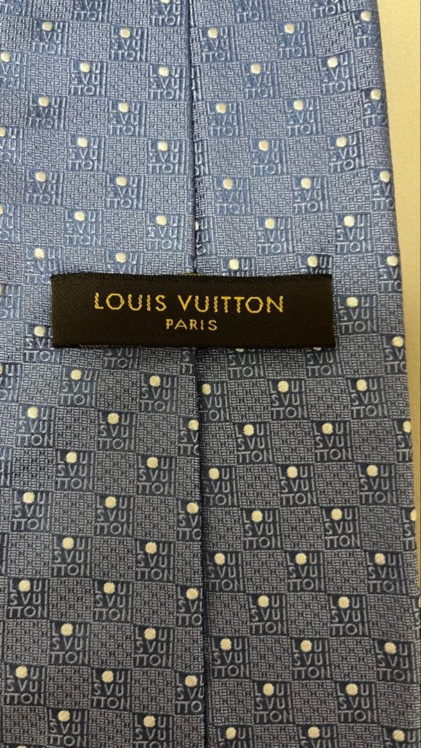 Louis Vuitton ネクタイ ブルー ルイヴィトン ドット柄