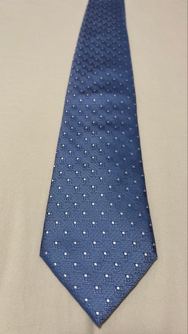 Louis Vuitton ネクタイ ブルー ルイヴィトン ドット柄