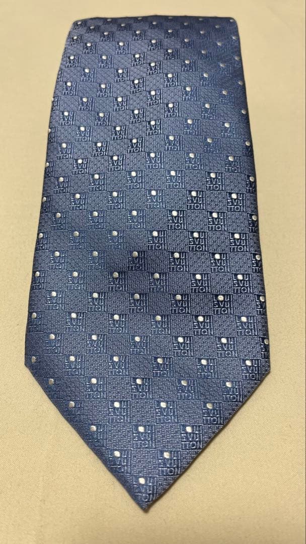 Louis Vuitton ネクタイ ブルー ルイヴィトン ドット柄