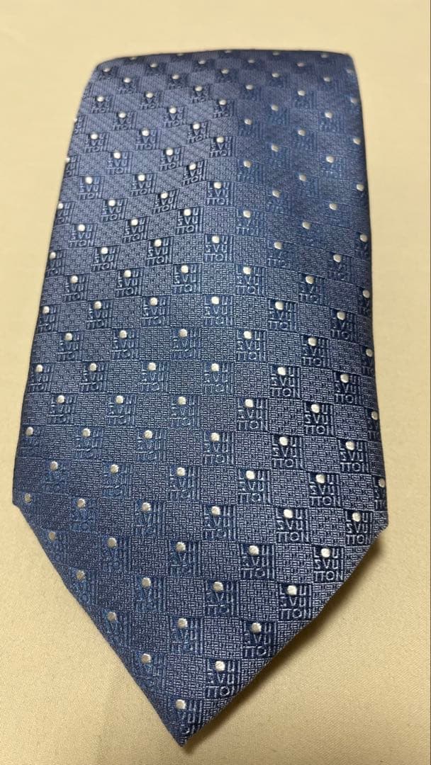 Louis Vuitton ネクタイ ブルー ルイヴィトン ドット柄