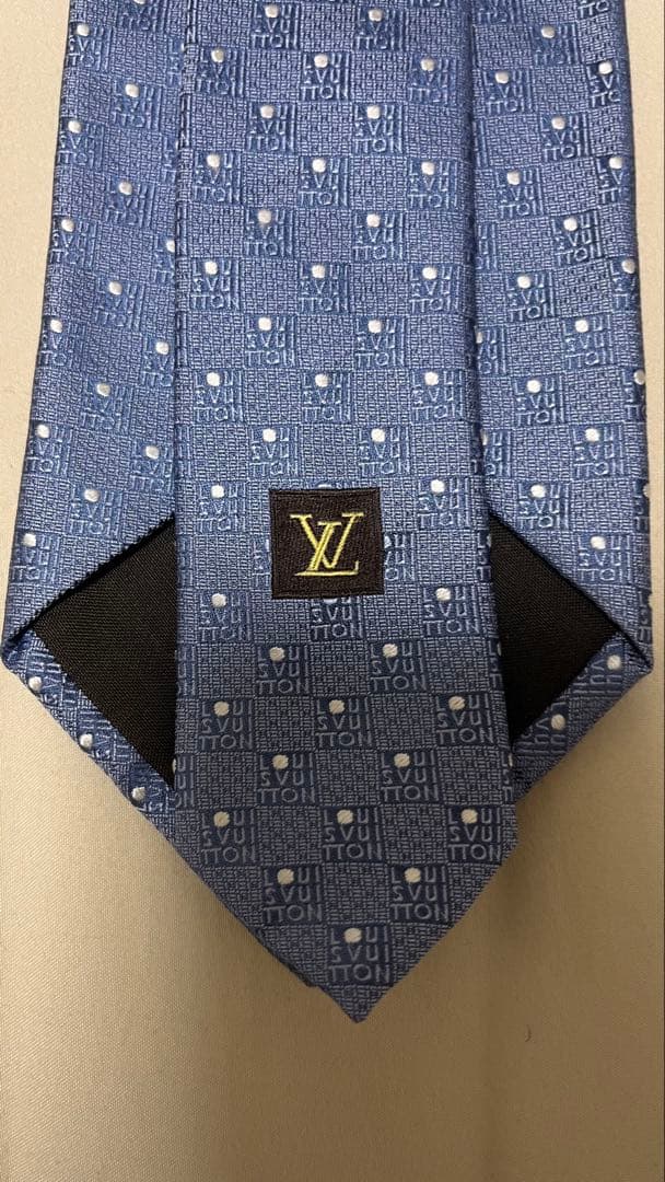 Louis Vuitton ネクタイ ブルー ルイヴィトン ドット柄