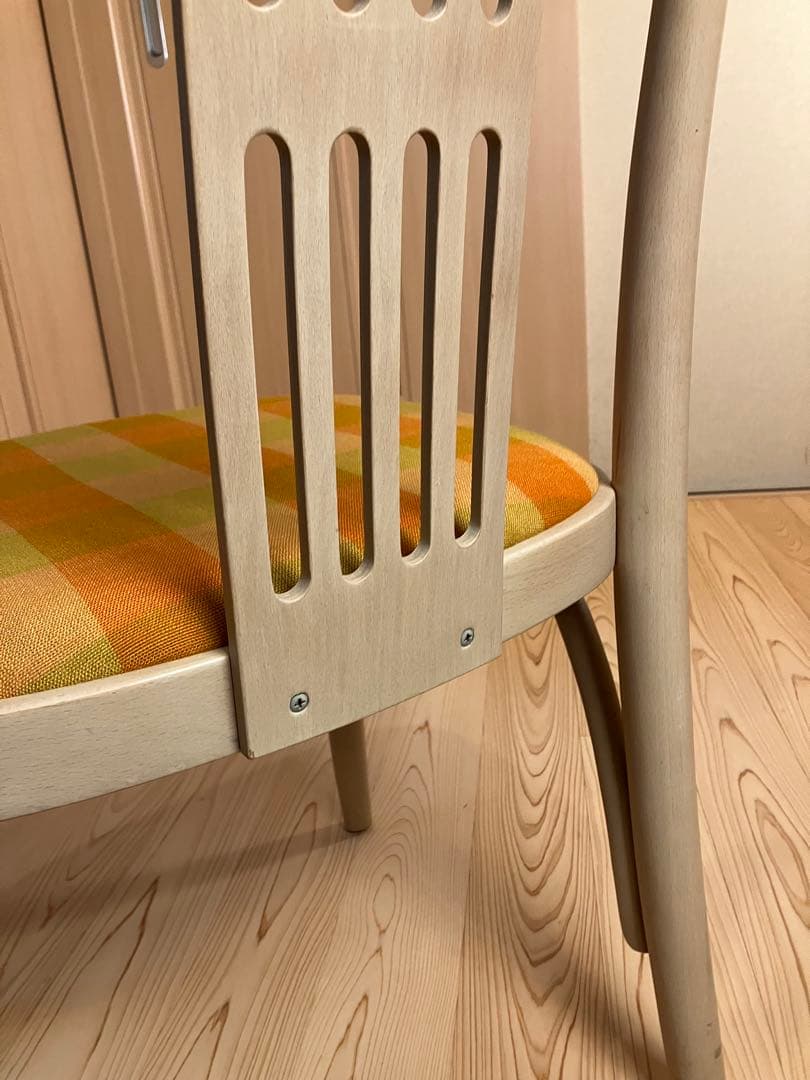 秋田木工　ダイニングチェア　張替え済　北欧　国産ビンテージ　ブランド家具