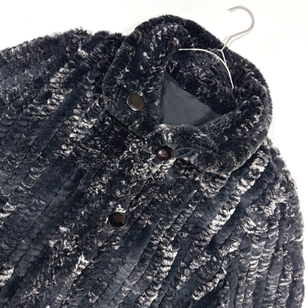 エンバ ファーコート リアルファー リバーシブル シルク 撥水加工