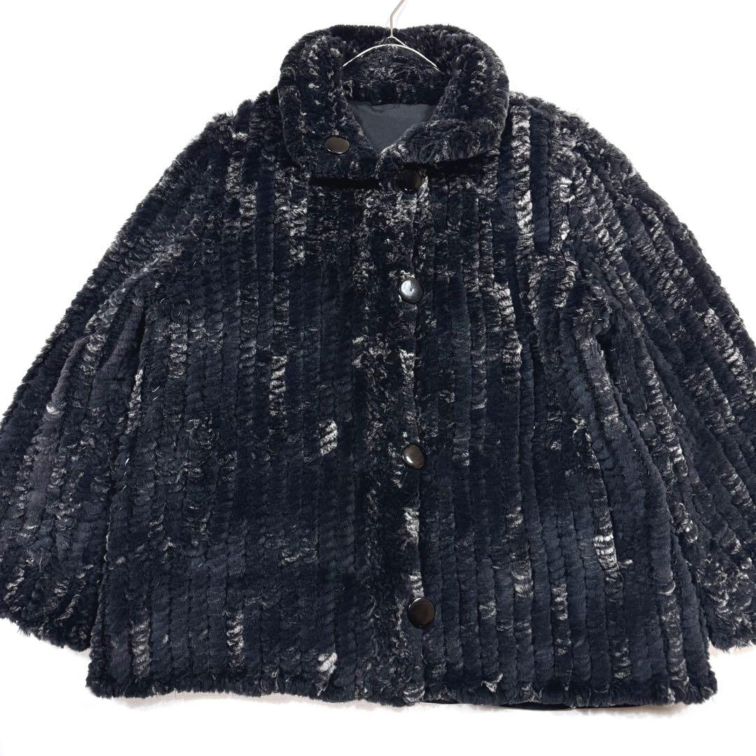 エンバ ファーコート リアルファー リバーシブル シルク 撥水加工