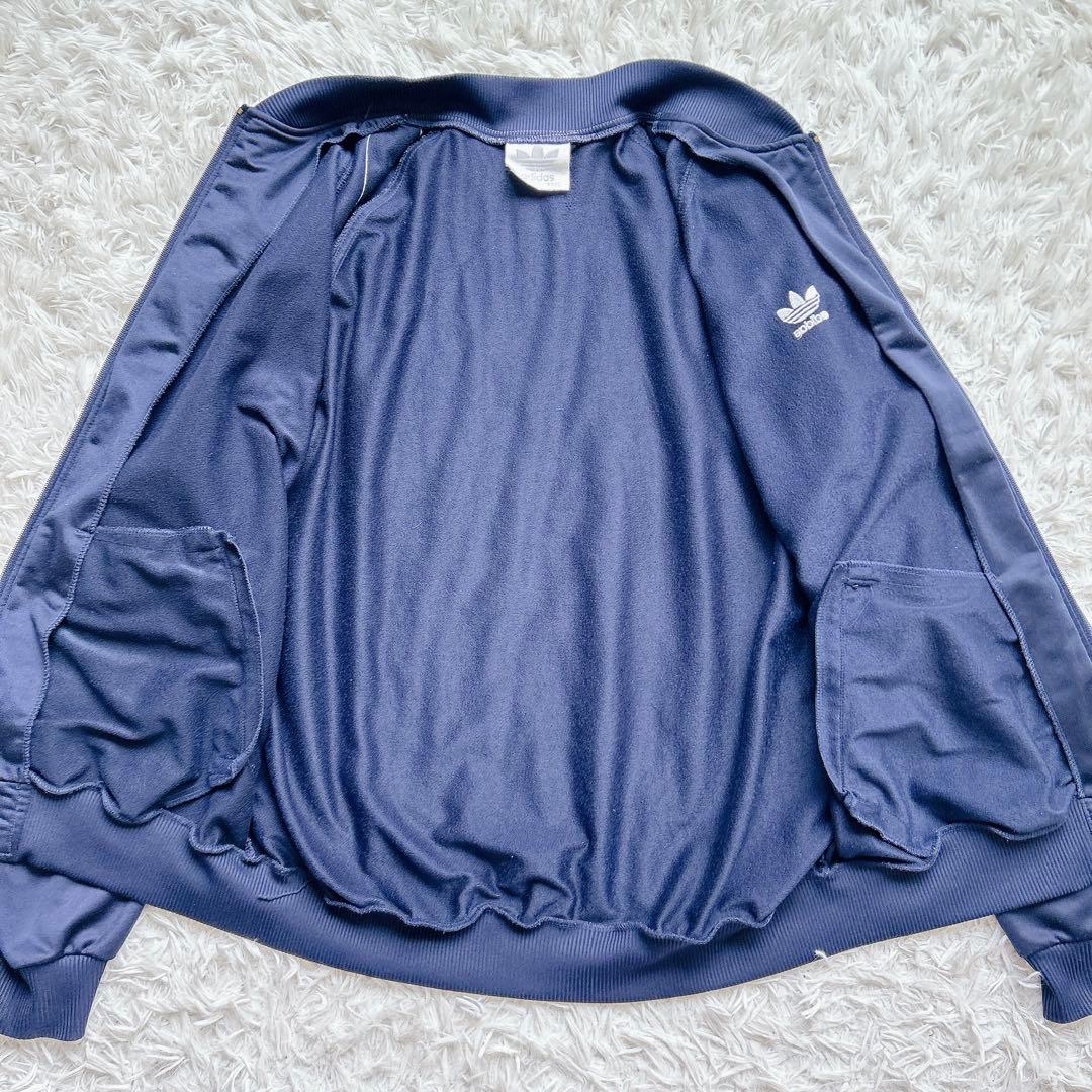 美品 90s アディダス トラックジャケット 刺繍ロゴ 万国旗タグ ヴィンテージ