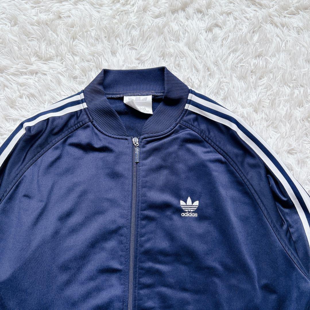美品 90s アディダス トラックジャケット 刺繍ロゴ 万国旗タグ ヴィンテージ