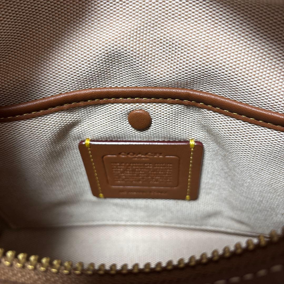 【お値下げ中】COACHローグ25 シグネチャーテキスタイル ハンドバッグ